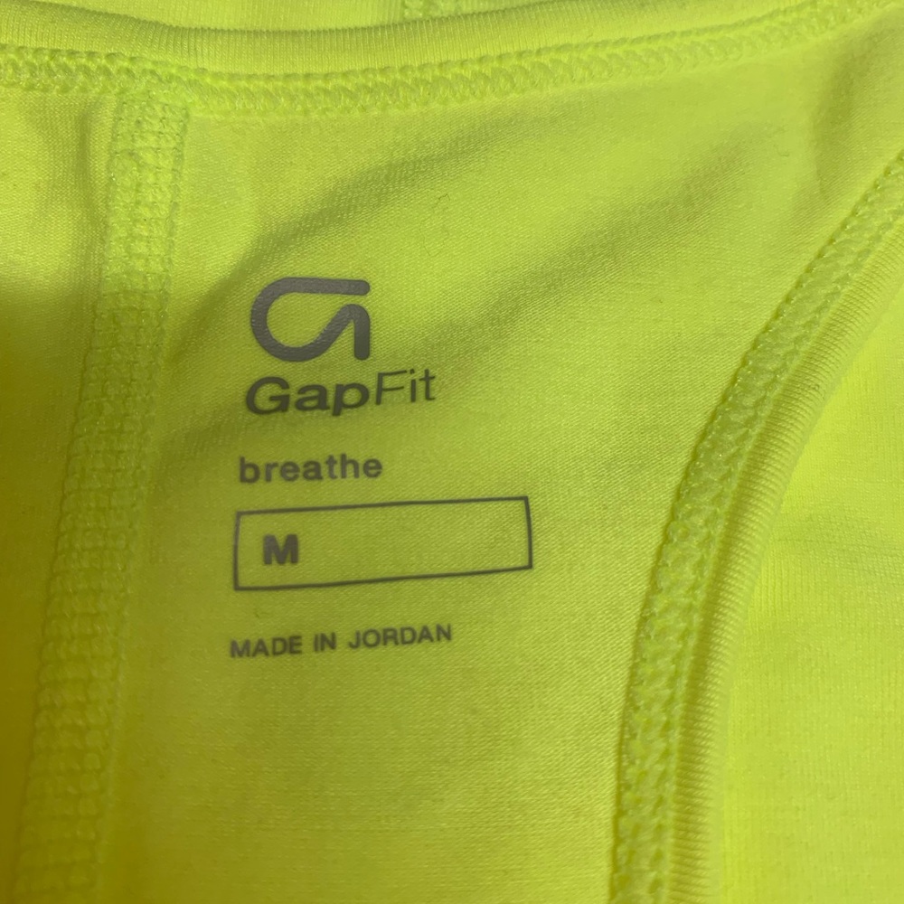 GapFit Neon Yellow Racerback Tank - Picture 3 of 6